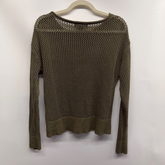 Sanctuary Olive Green Mesh Loose Knit Sweater Womens Medium Grunge Fairygrunge - Picture 7 of 8